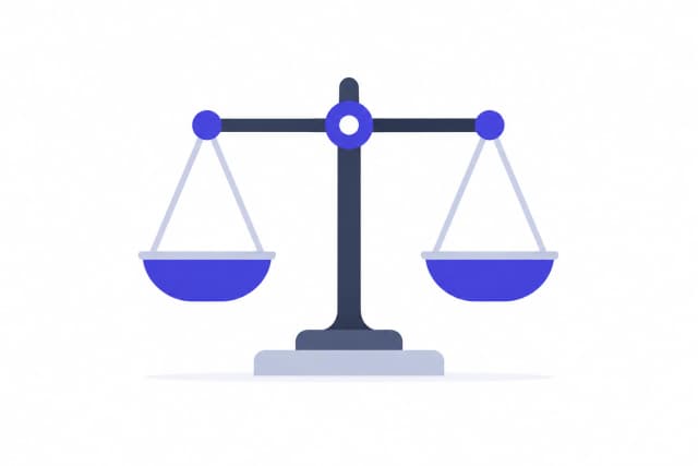 Unbiased Financial Comparison Balance Scale