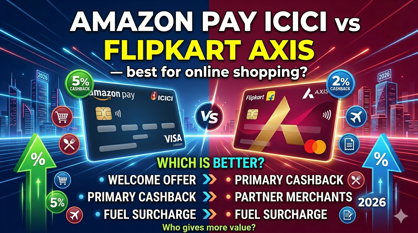 Amazon Pay ICICI vs Flipkart Axis — best for online shopping? (2026 comparison)