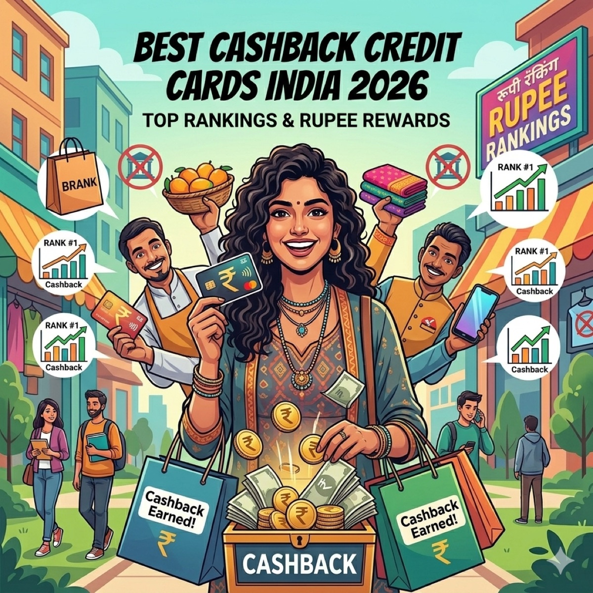 Best cashback credit cards in India — comparison and savings concept