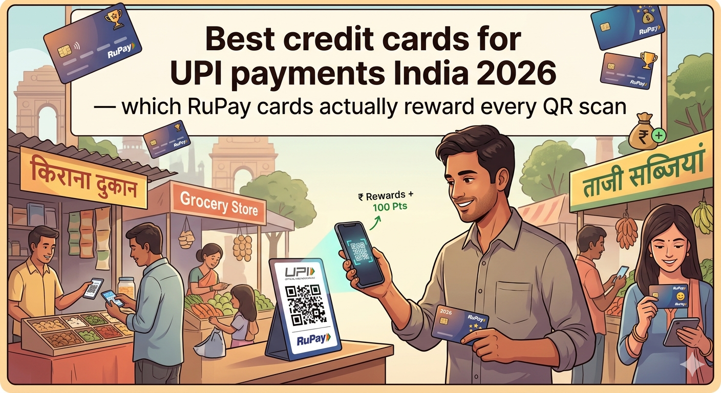 Best credit cards for UPI payments in India 2026 — RuPay cards and QR rewards