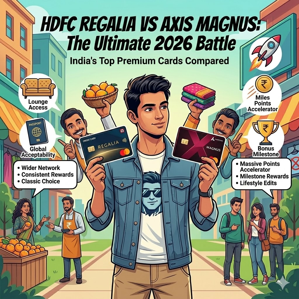HDFC Regalia vs Axis Magnus credit card comparison